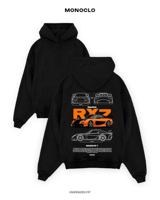 Худі Monoclo Mazda RX - 7 Orange - shop_name Чорний