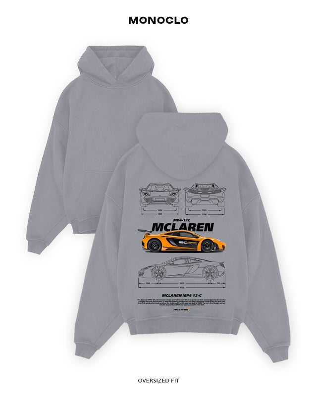 Худі Monoclo McLaren MP4 - 12C - shop_name Сірий