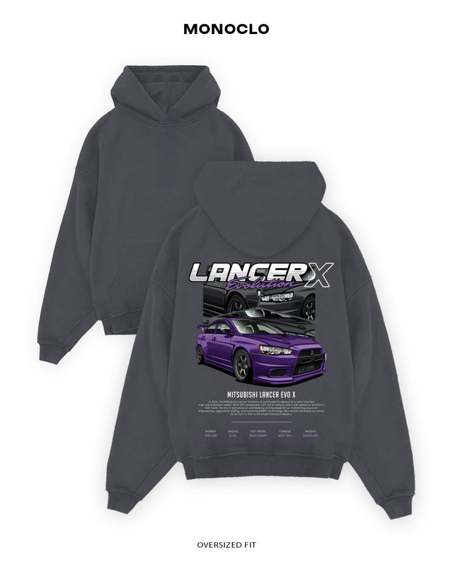 Худі Monoclo Mitsubishi Lancer Evolution X - shop_name Графітовий