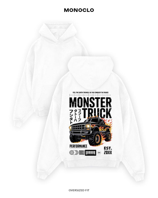 Худі Monoclo MONSTER TRUCK 🚙🔥 - shop_name Білий