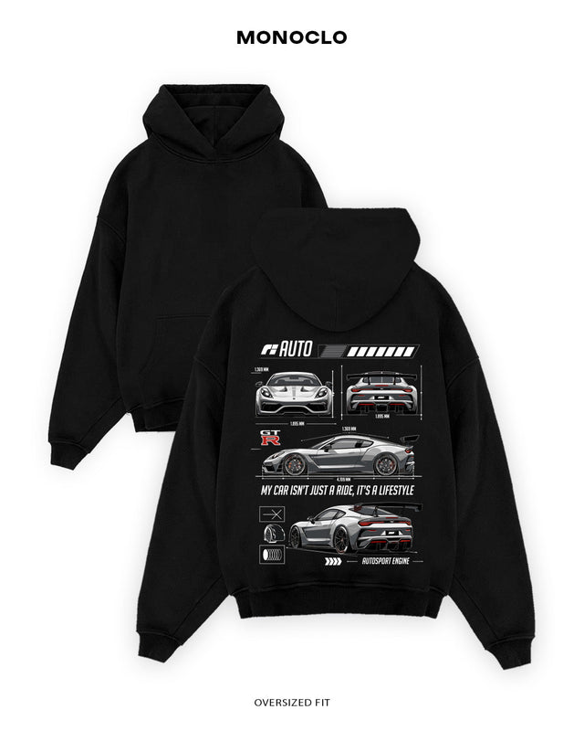Худі Monoclo Nissan GT - R R35 - shop_name Чорний