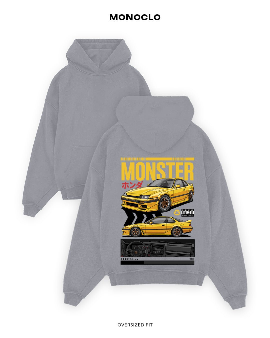 Худі Monoclo Nissan Silvia S13 Monster Edition - shop_name Сірий