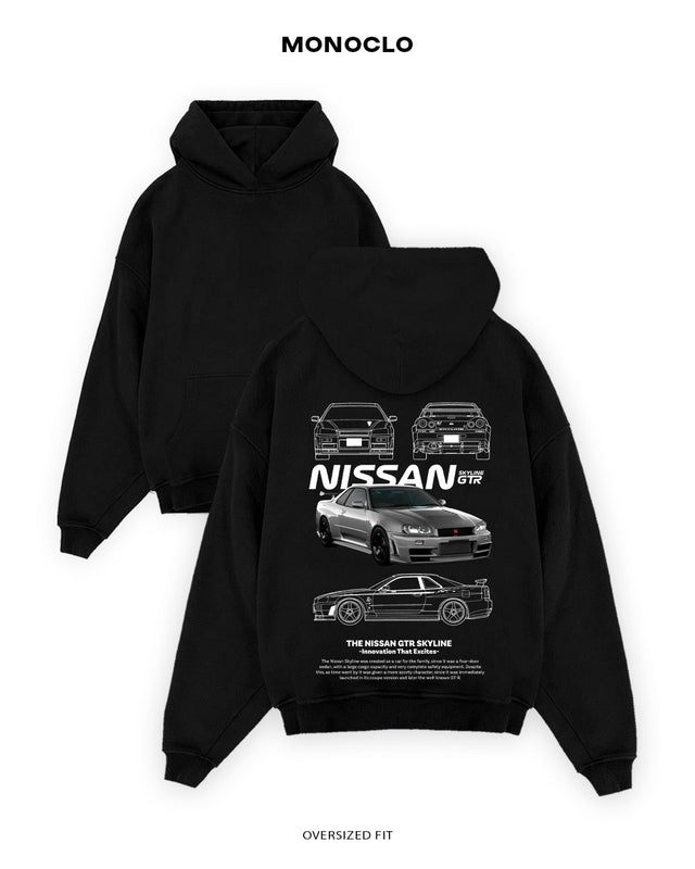 Худі Monoclo Nissan Skyline GTR Gray - shop_name Чорний