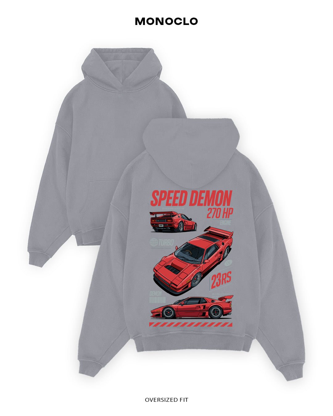 Худі Monoclo NSX 23RS - shop_name Сірий
