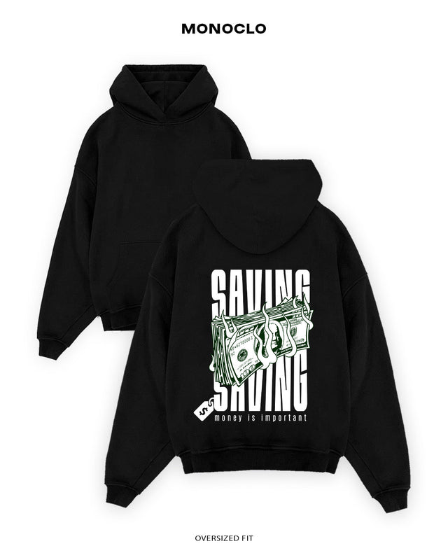 Худі Monoclo Saving & Spending - shop_name Чорний