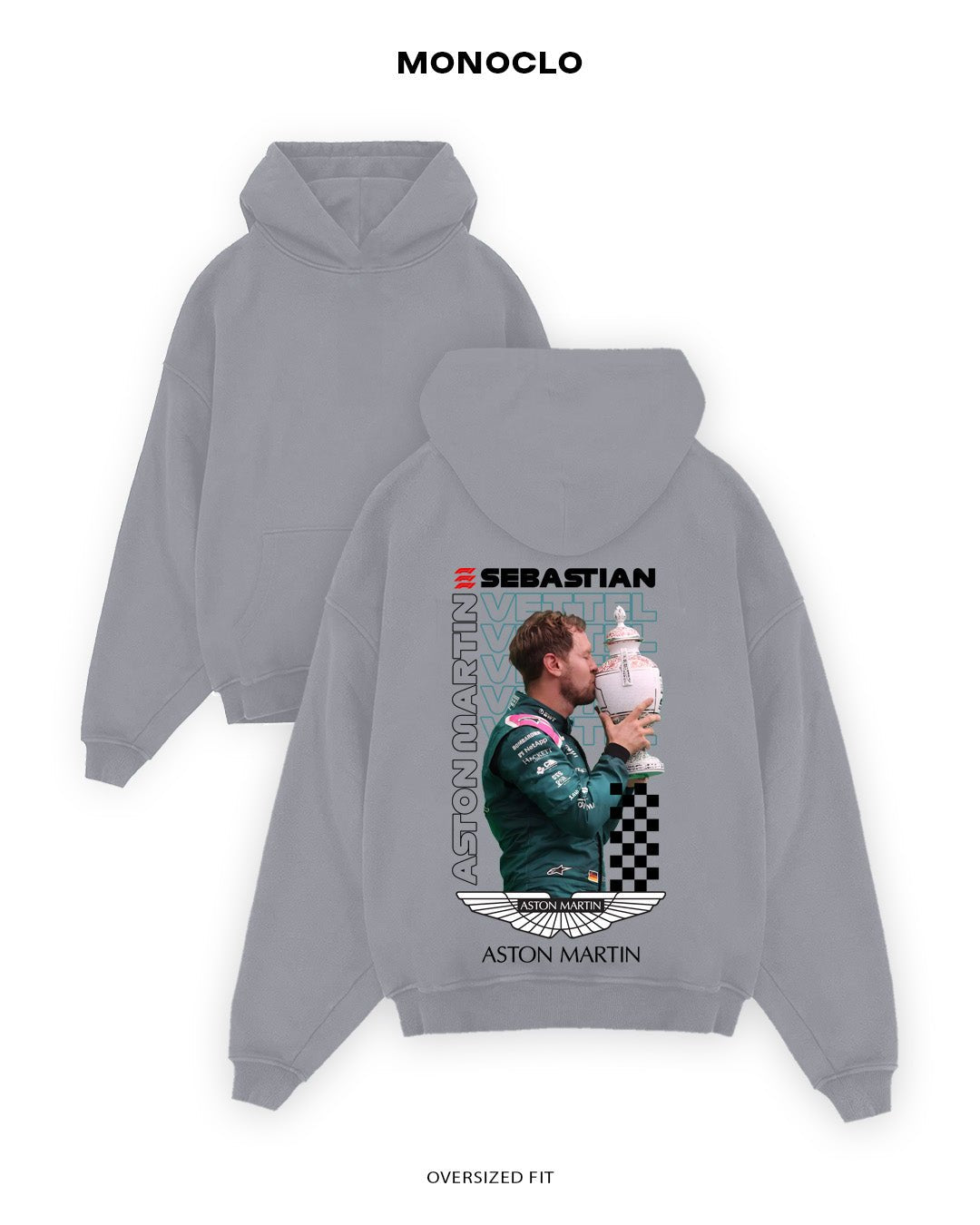 Худі Monoclo Sebastian Vettel Aston Martin - shop_name Сірий