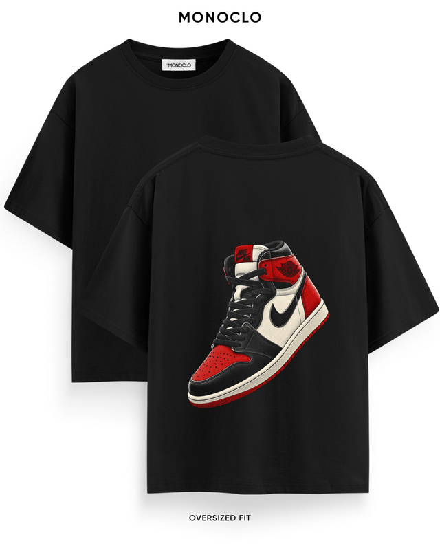 Футболка Monoclo Air Jordan 1 Chicago Halftone – Чорний