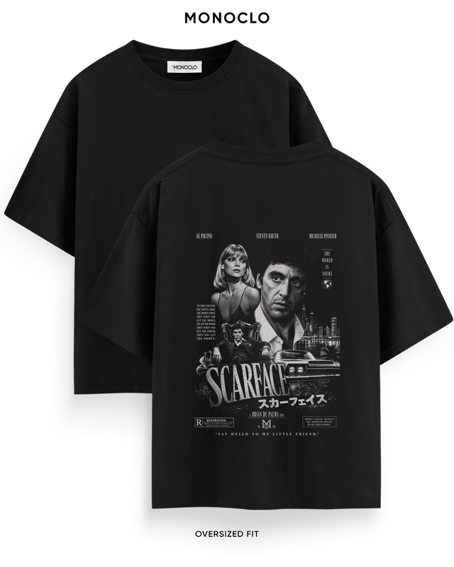 Футболка Monoclo Scarface The World Is Yours Halftone – Чорний