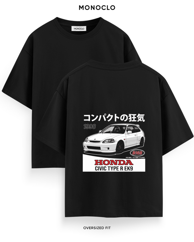 Футболка Monoclo Honda Civic Type R EK9 1998 Halftone – Чорний