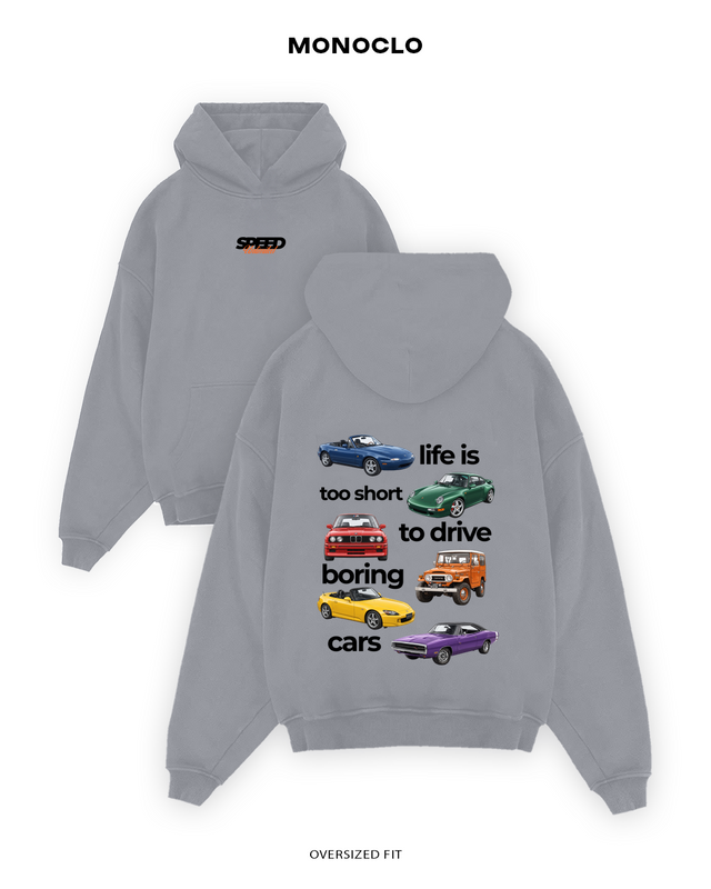 Monoclo Life Is Too Short Speed Unlimited — худі, Світло-сірий