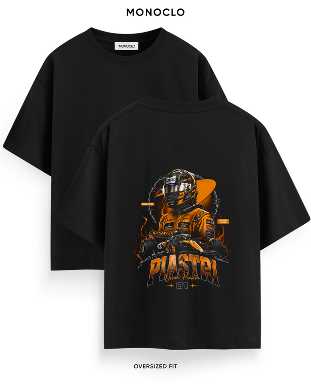 Футболка Monoclo Oscar Piastri McLaren PRIX — Чорний