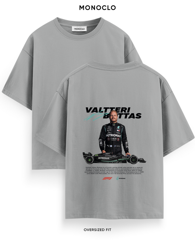 Футболка Monoclo Valtteri Bottas Mercedes F1 — Сірий
