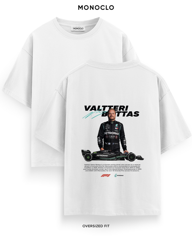 Футболка Monoclo Valtteri Bottas Mercedes F1 — Білий