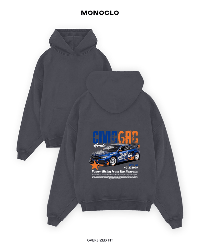 Худі Monoclo Honda Civic GRC Power Rising – Сірий