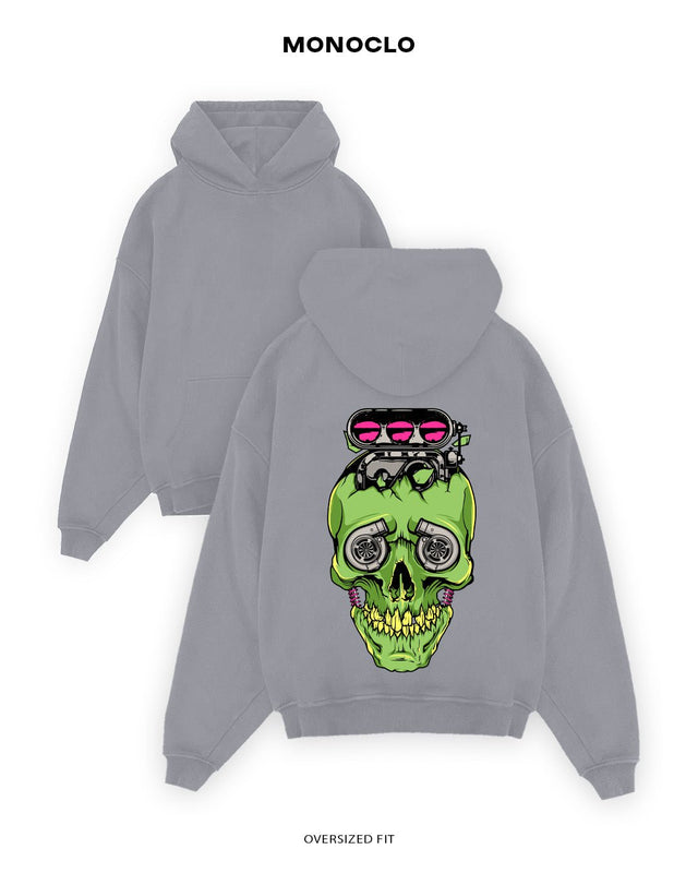 Худі Monoclo Turbo Skull – Сірий