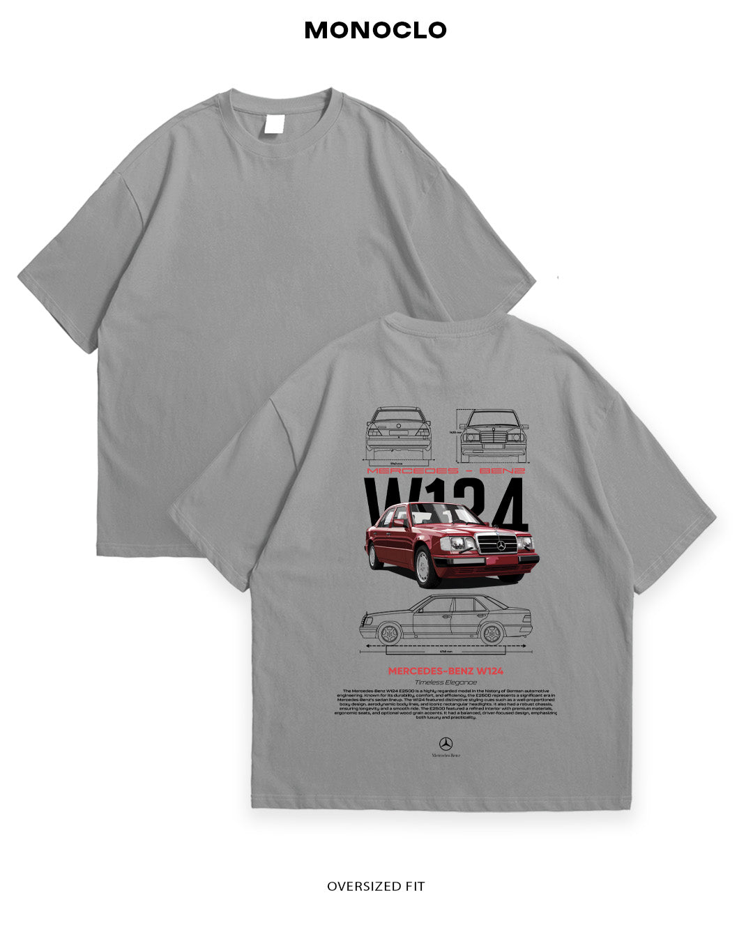 Футболка Mercedes-Benz W124 Red Classic