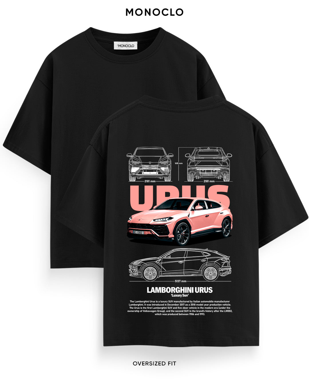 Футболка Monoclo Lamborghini Urus Pink