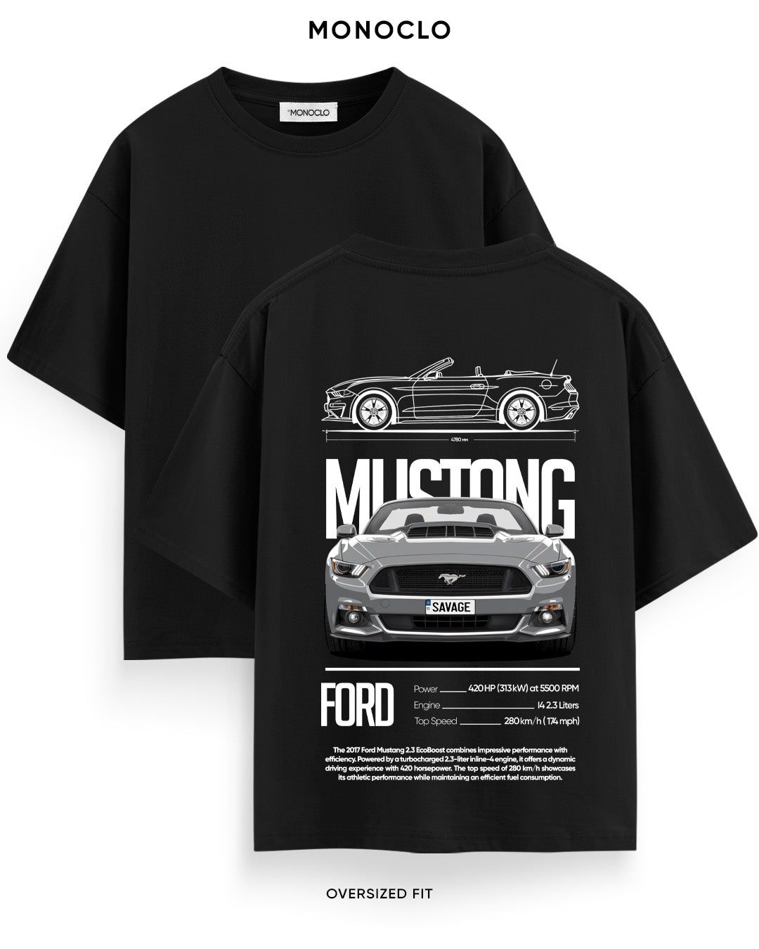 Футболка Monoclo Mustang Savage Black
