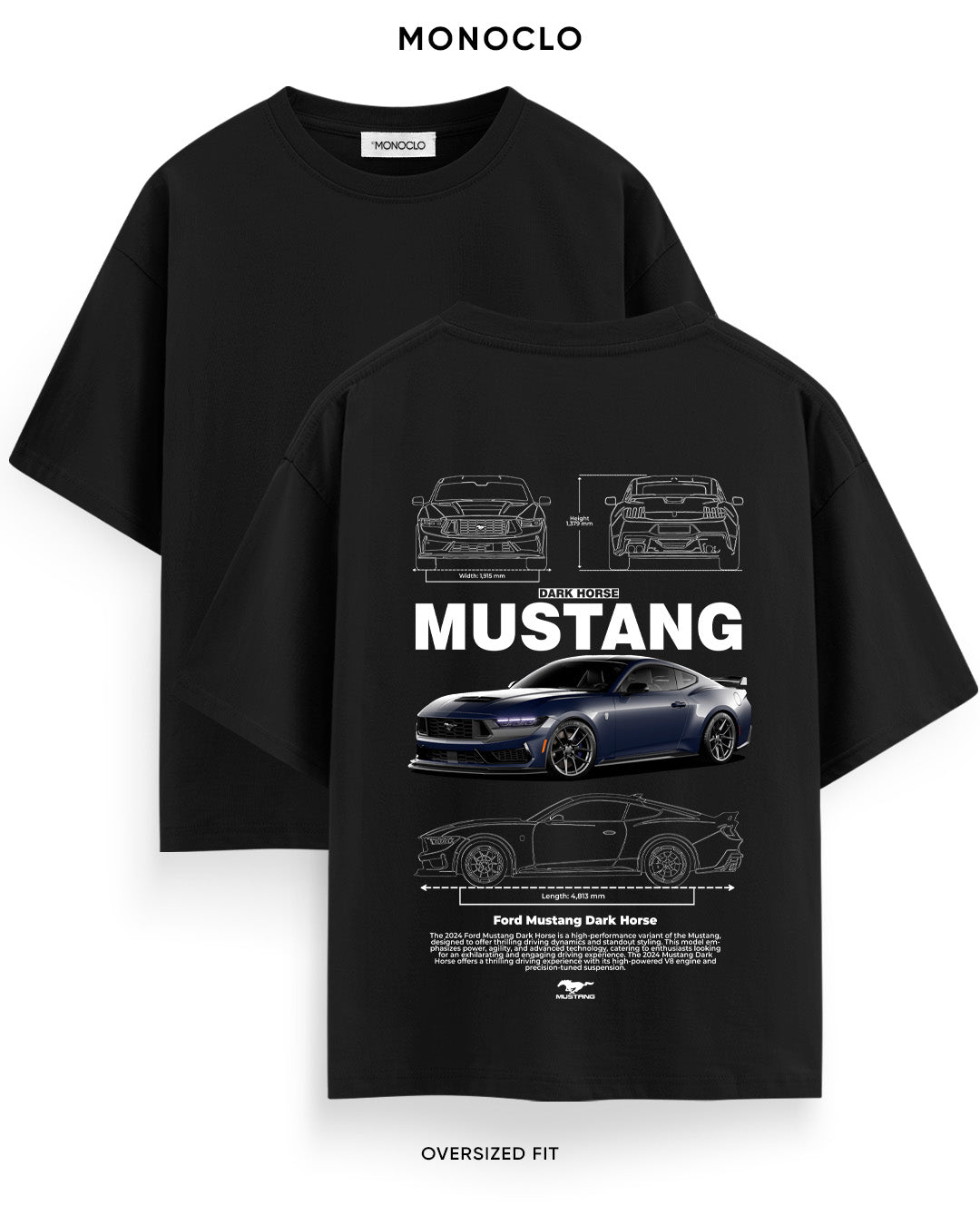 Футболка Monoclo Mustang Dark Horse Gray