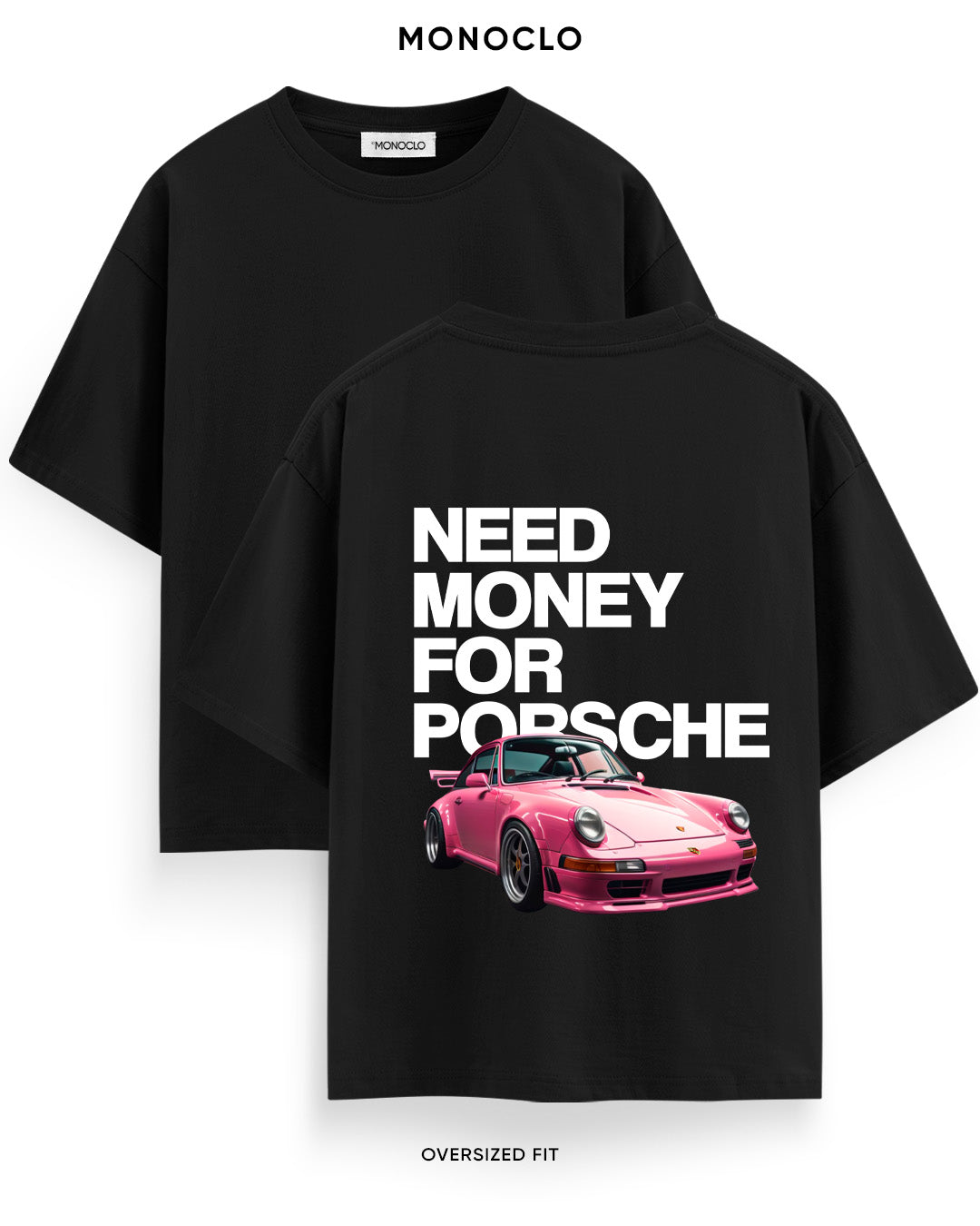 Футболка Monoclo Need Money For Porsche Pink