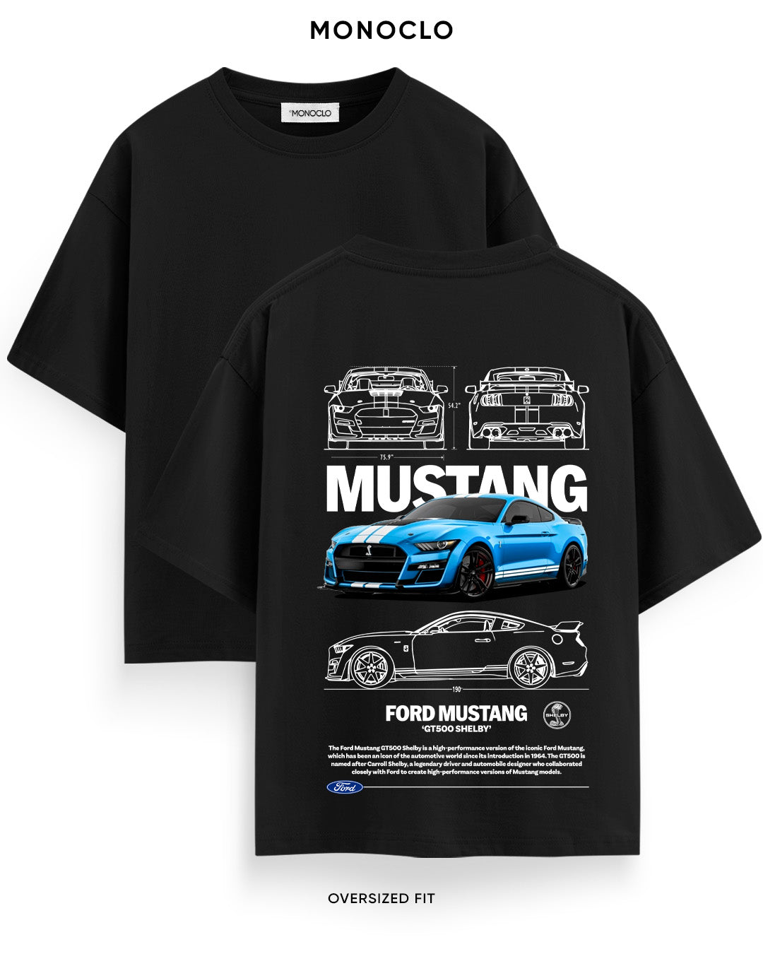 Футболка Monoclo Mustang GT500 Legend