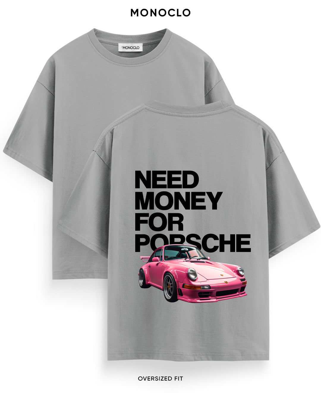 Футболка Monoclo Need Money For Porsche Pink