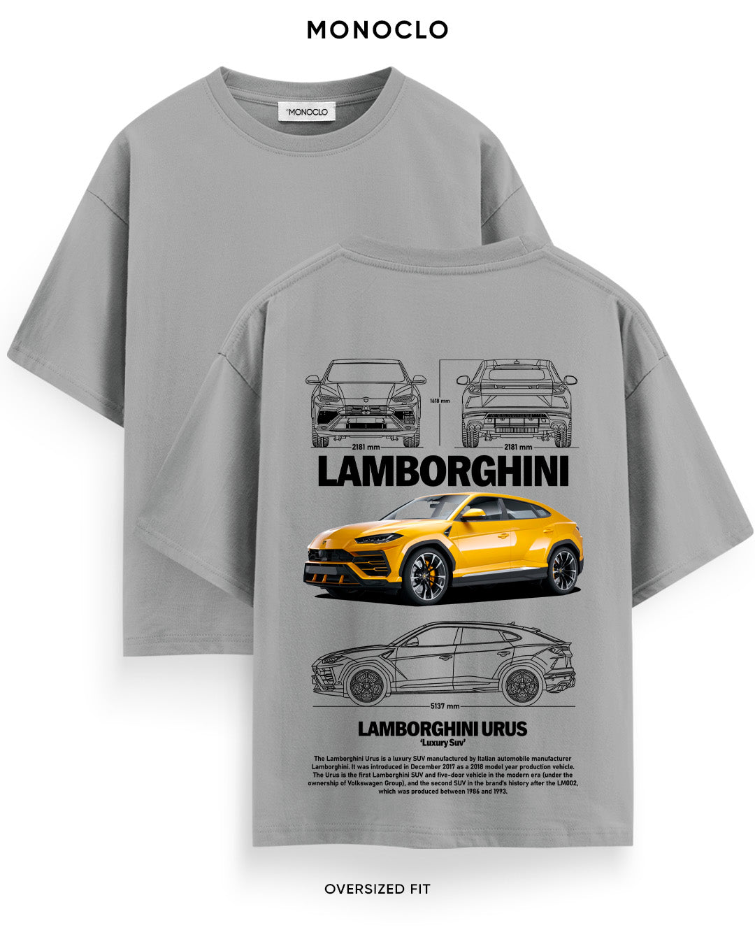 Футболка Monoclo Lamborghini Urus Yellow