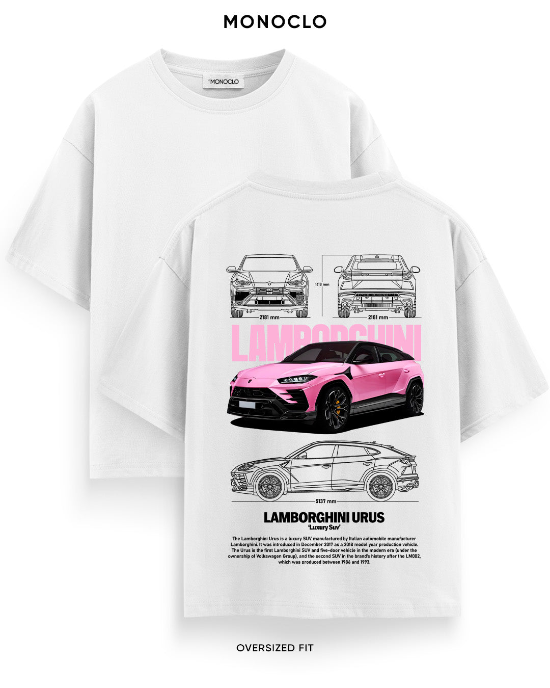 Футболка Monoclo Lamborghini Urus Marshmallow