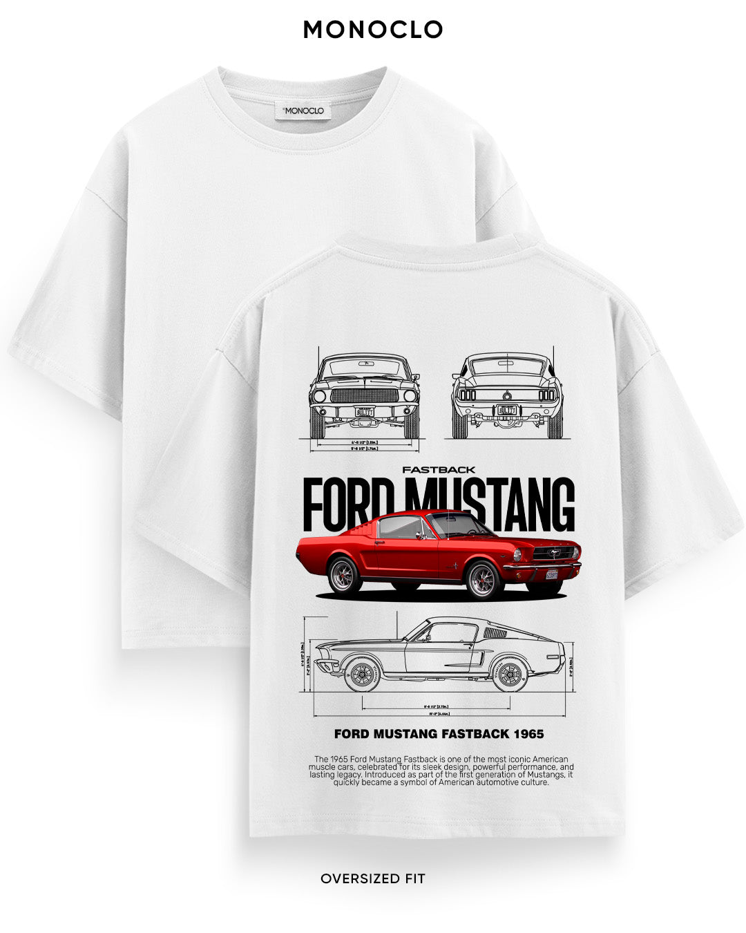 Футболка Monoclo Ford Mustang 1965 Red Legacy