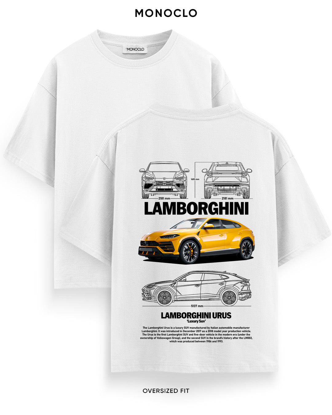 Футболка Monoclo Lamborghini Urus Yellow