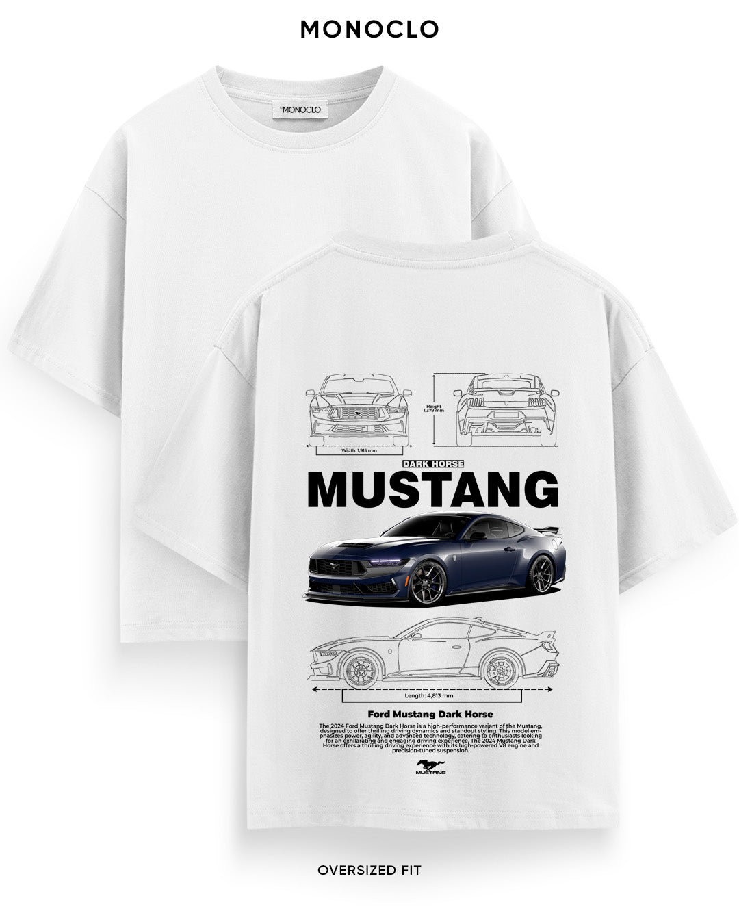 Футболка Monoclo Mustang Dark Horse Gray