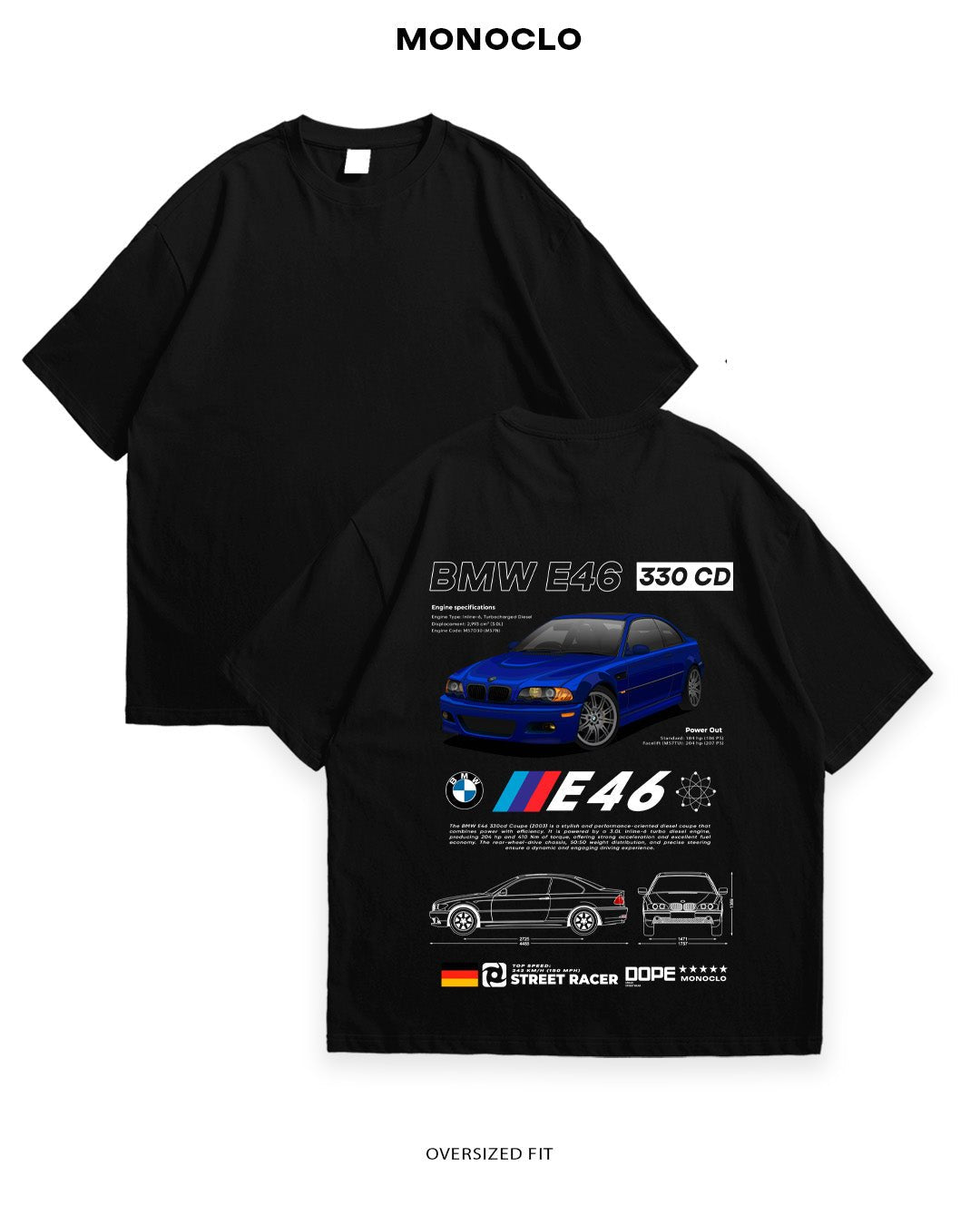 Футболка BMW E46 330 CD - MONOCLO UA