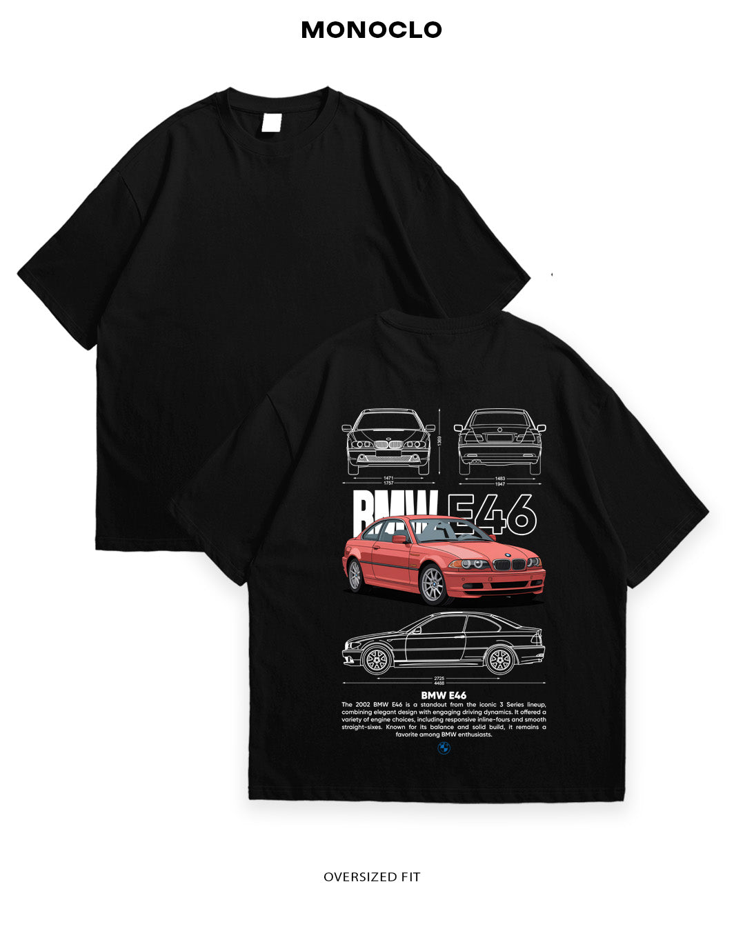 Футболка BMW E46 Peach - MONOCLO UA