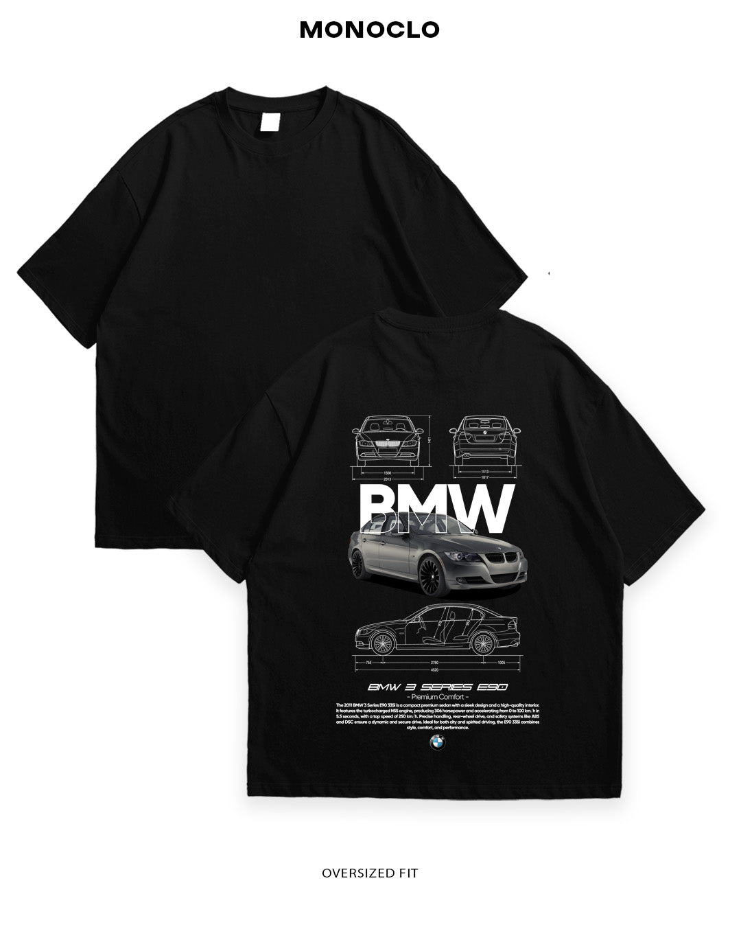 Футболка BMW E90 - shop_name Чорний