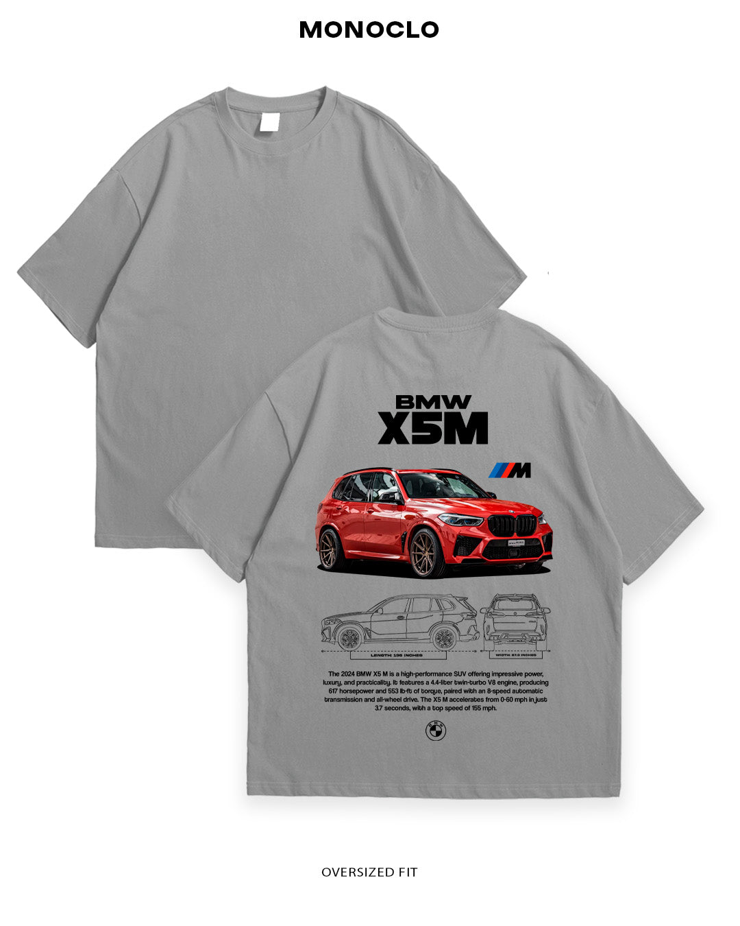 Футболка BMW X5 M Red - MONOCLO UA