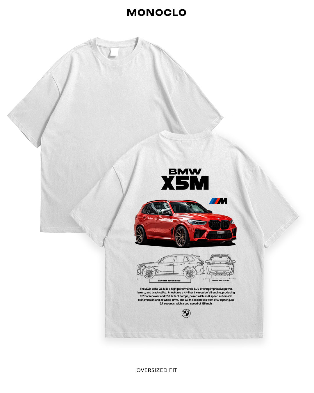 Футболка BMW X5 M Red - MONOCLO UA