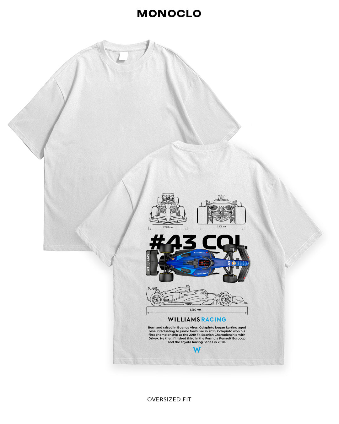 Футболка F1 43 Franco Colapinto - MONOCLO UA