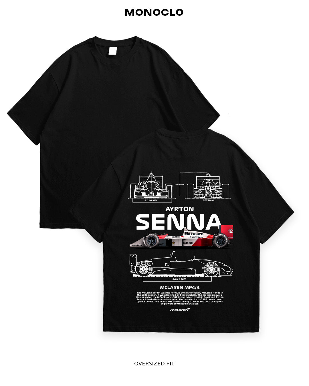 Футболка F1 Ayrton Senna - MONOCLO UA