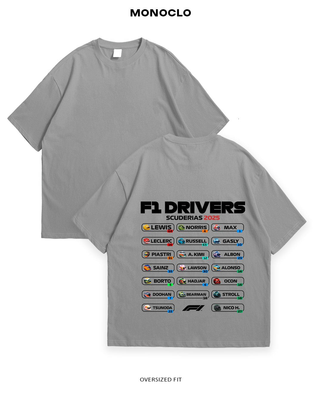 Футболка F1 Drivers 2025 - MONOCLO UA