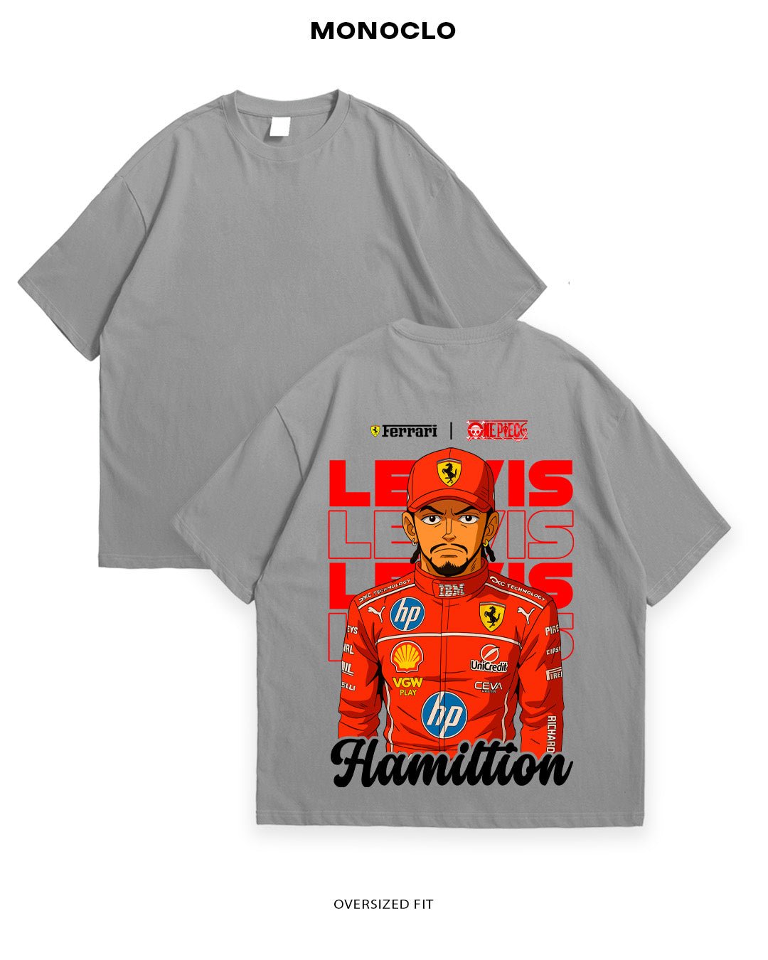 Футболка F1 Lewis Hamilton Anime - MONOCLO UA