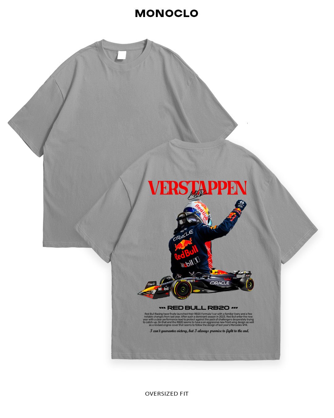 Футболка F1 Max Verstappen Red Bull RB20 - MONOCLO UA