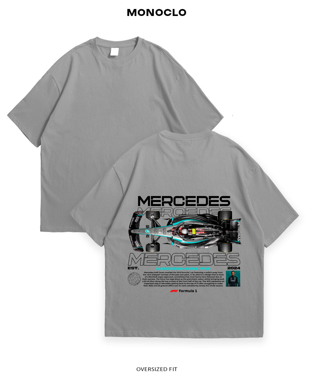 Футболка F1 Mercedes - Benz W15 - MONOCLO UA