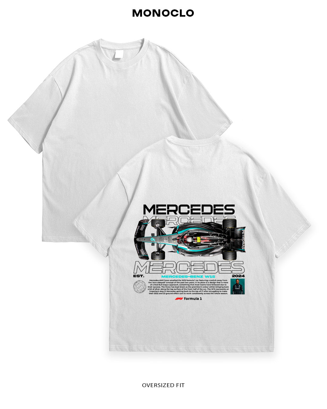 Футболка F1 Mercedes - Benz W15 - MONOCLO UA