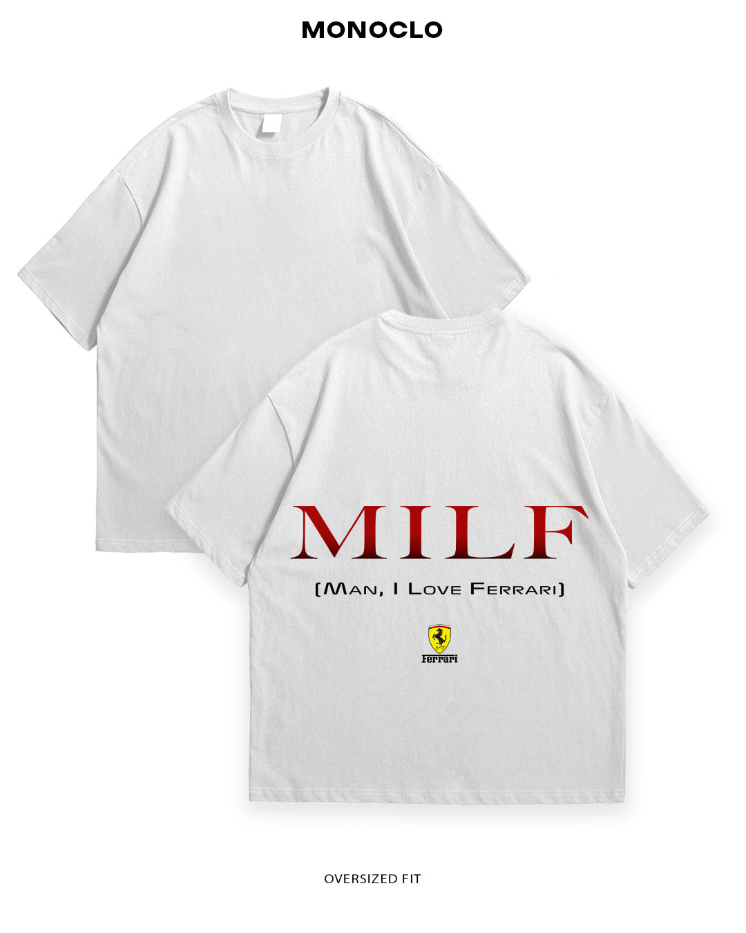 Футболка F1 MILF Ferrari - shop_name Білий