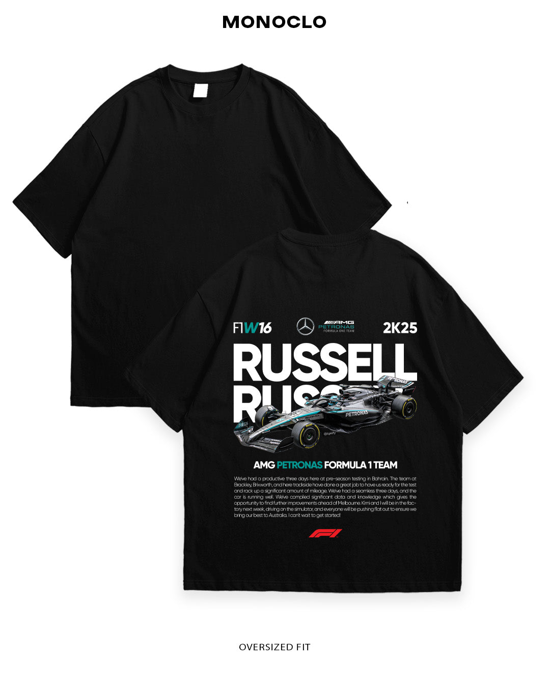 Футболка F1 Russell 2k25 - MONOCLO UA