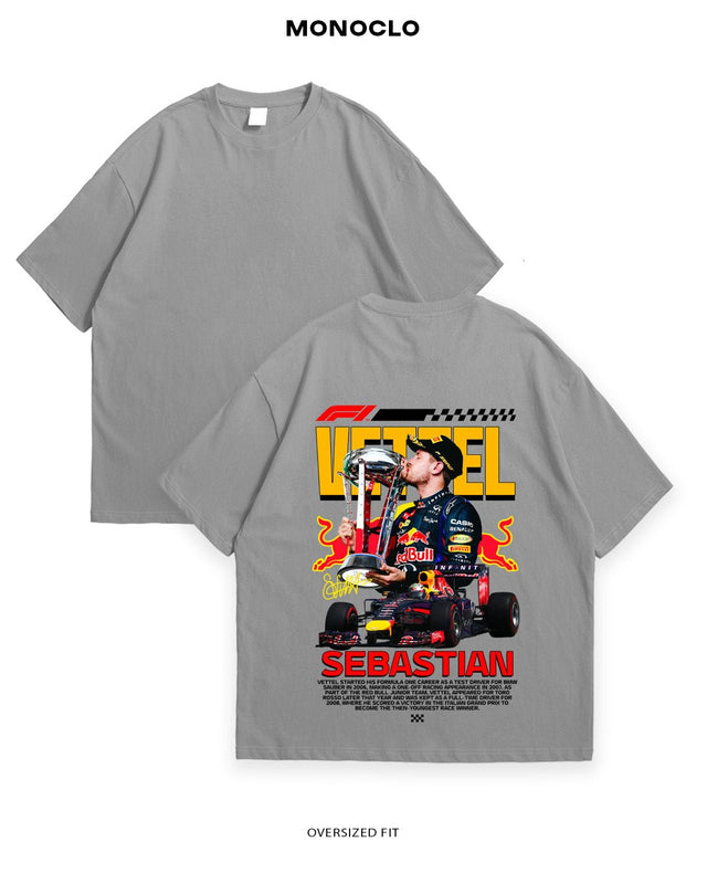 Футболка F1 Vettel - shop_name Графітовий