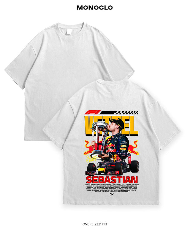 Футболка F1 Vettel - shop_name Білий