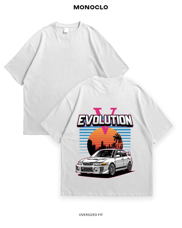 Футболка Mitsubishi Evo White - MONOCLO UA