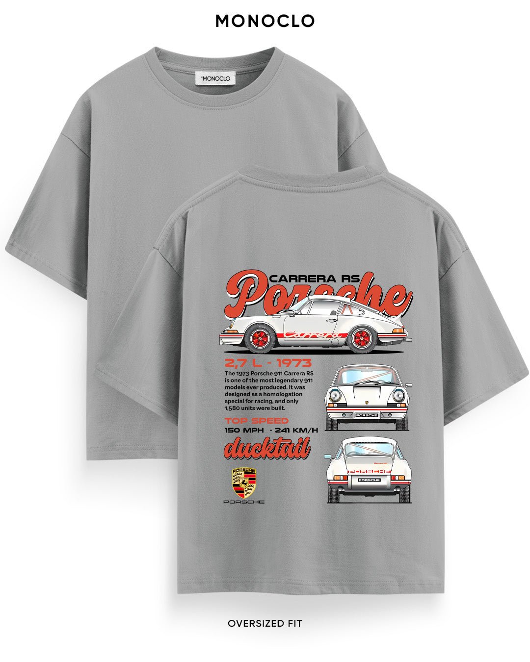 Футболка Monclo Porsche Carrera - shop_name Сірий