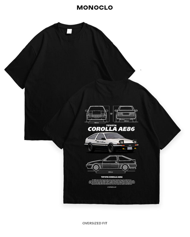 Футболка Monclo Toyota Corolla AE86 - MONOCLO UA